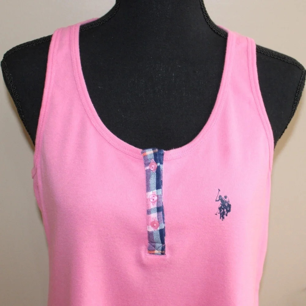U.S. Polo Assn. Woman's Pink Tank Top - Picture 2 of 6